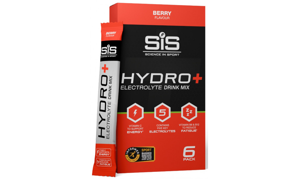 Enerģijas dzēriena pulveris SiS GO Hydro+ Berry 6x4.5g - 1