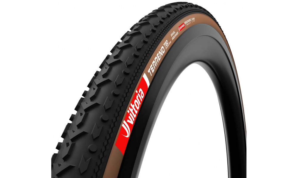 Riepa 28" Vittoria Terreno T80 Coarse loose G2.0 TLR Fold 700x45c / 45-622 Gravel Endurance brown-black - 1