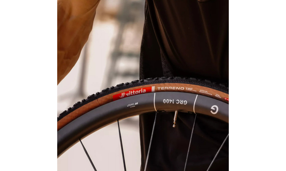 Riepa 28" Vittoria Terreno T80 Coarse loose G2.0 TLR Fold 700x45c / 45-622 Gravel Endurance brown-black - 4