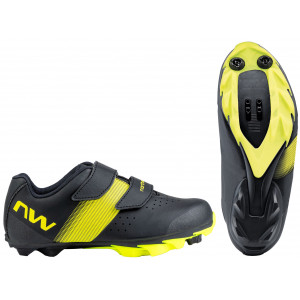 Velo apavi Northwave Hammer Junior MTB XC black-yellow fluo