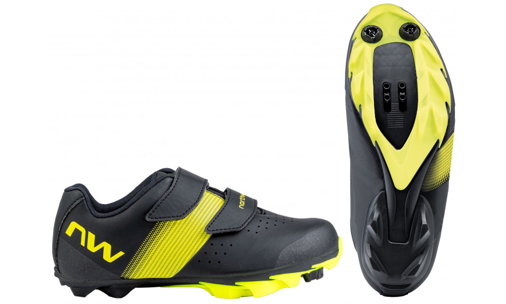 Velo apavi Northwave Hammer Junior MTB XC black-yellow fluo - 1