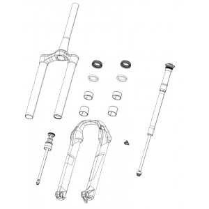Dakšas remonta daļa Rockshox crown/steerer/upper (CSU) SID DebonAir 29" 51mm offset 80-100mm