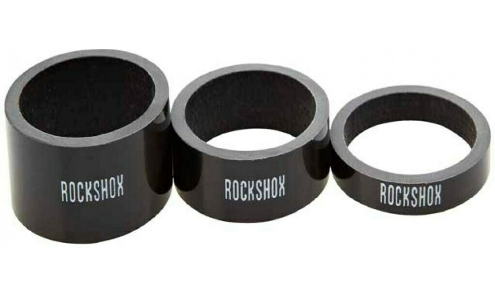 Stūres bļodiņu starpposma komplekts Rockshox UD Carbon 5/10/15mm black 
