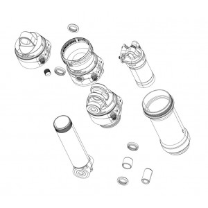 Aizmugurējā amortizatora remonta komplekts Rockshox volume reducing spacers Vivid C1