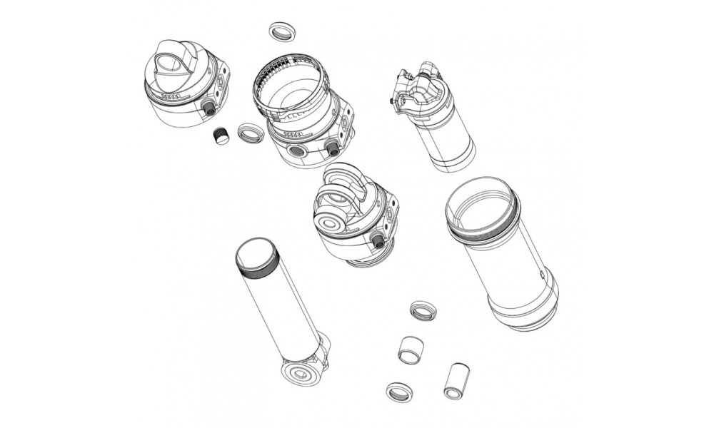 Aizmugurējā amortizatora remonta daļa Rockshox damper shaft assembly Super Deluxe RC/RCT/RTR RC3/R A2 67.575mm A1 