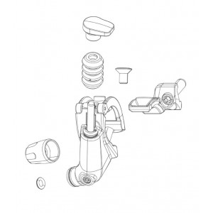 Sēdekļa turētāja remonta daļa Rockshox hose barb Connectamajig Reverb