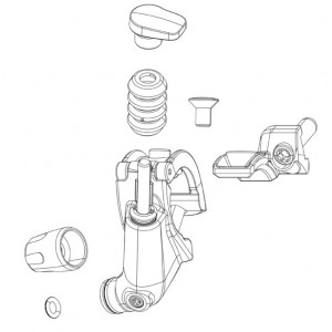 Sēdekļa turētāja remonta komplekts Rockshox button Remote Reverb left