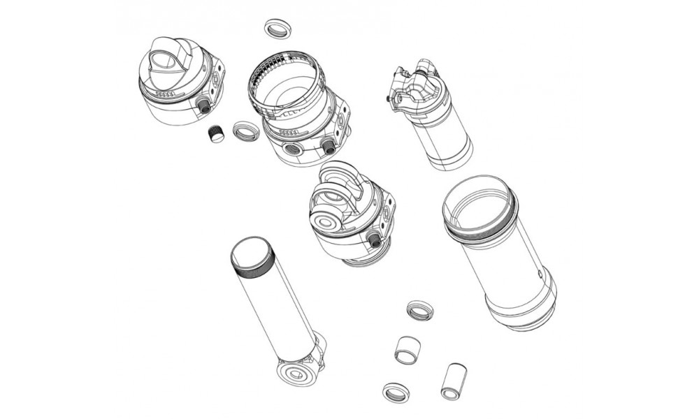 Aizmugurējā amortizatora remonta daļa Rockshox eyelet SID Luxe A2 Standart 