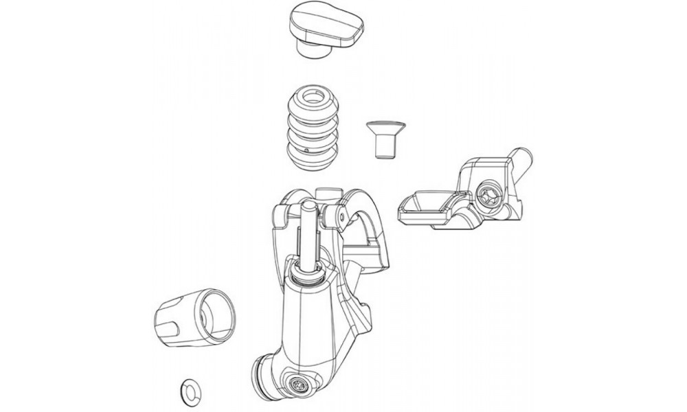 Aizmugurējā amortizatora remonta komplekts Rockshox hydraulic hose XLoc Sprint 1250mm Monarch XX 