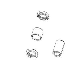 Aizmugurējā amortizatora remonta komplekts Rockshox mounting hardware 1/2" 8x56mm