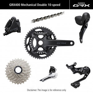 Grupas transmisijas daļu komplekts Shimano GRX 400 172.5mm 10-speed 46x30T