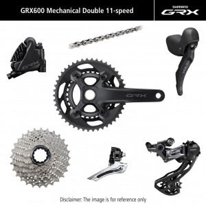 Grupas transmisijas daļu komplekts Shimano GRX 600 172.5mm 11-speed 46x30T