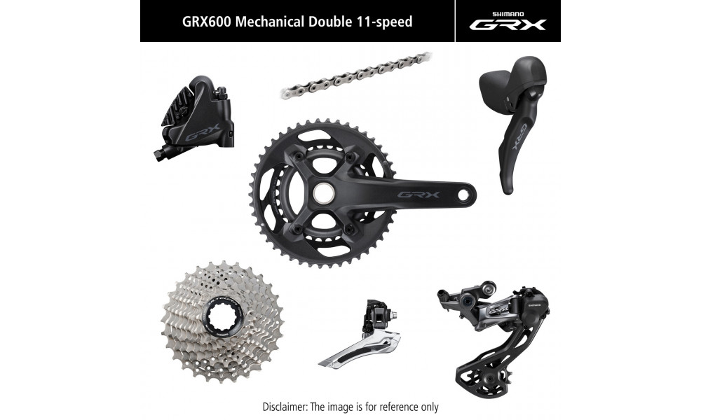 Grupas transmisijas daļu komplekts Shimano GRX 600 172.5mm 11-speed 46x30T 