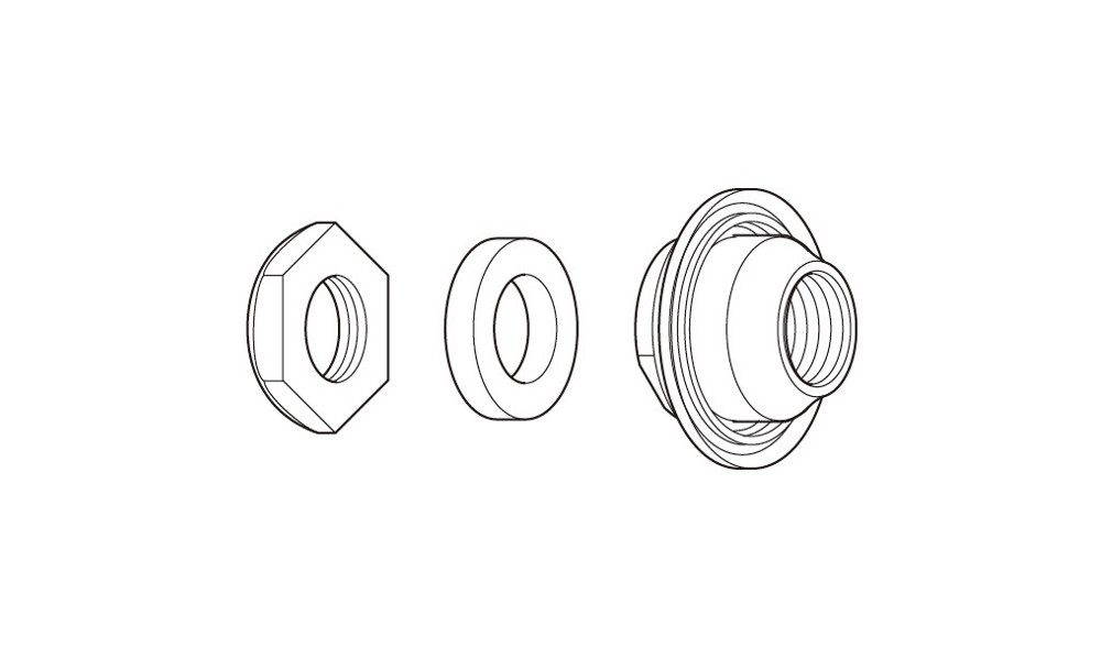 Konuss, paplāksne un uzgrieznis Shimano FH-M529 left hand 