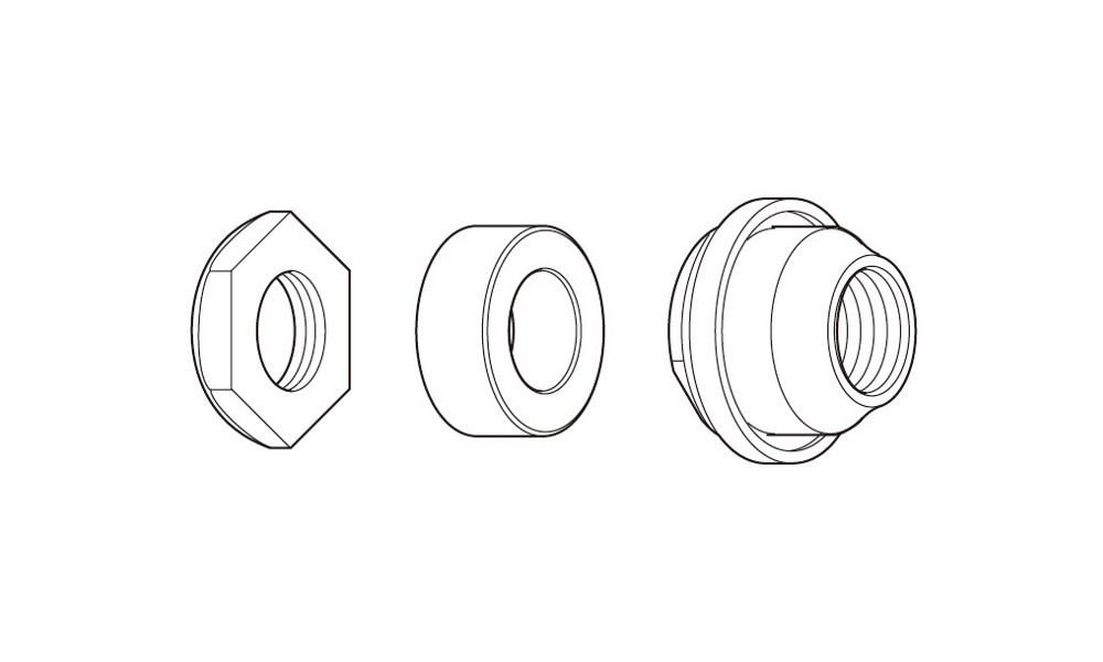 Konuss, paplāksne un uzgrieznis Shimano FH-M595 left hand 