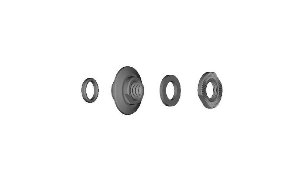 Konuss, paplāksne un uzgrieznis Shimano WH-6800-F left hand 