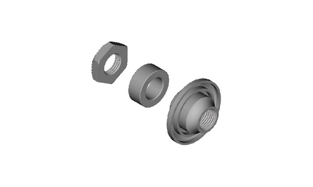 Konuss, paplāksne un uzgrieznis Shimano WH-R501-R left hand 