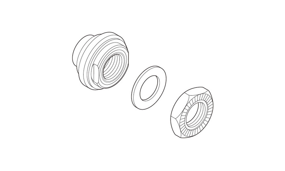 Konuss, paplāksne un uzgrieznis Shimano WH-R501-R right hand 