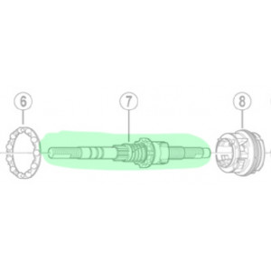 Aizmugurējās rumbas ass Shimano SG-3C40