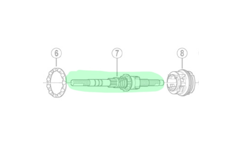 Aizmugurējās rumbas ass Shimano SG-3C40 