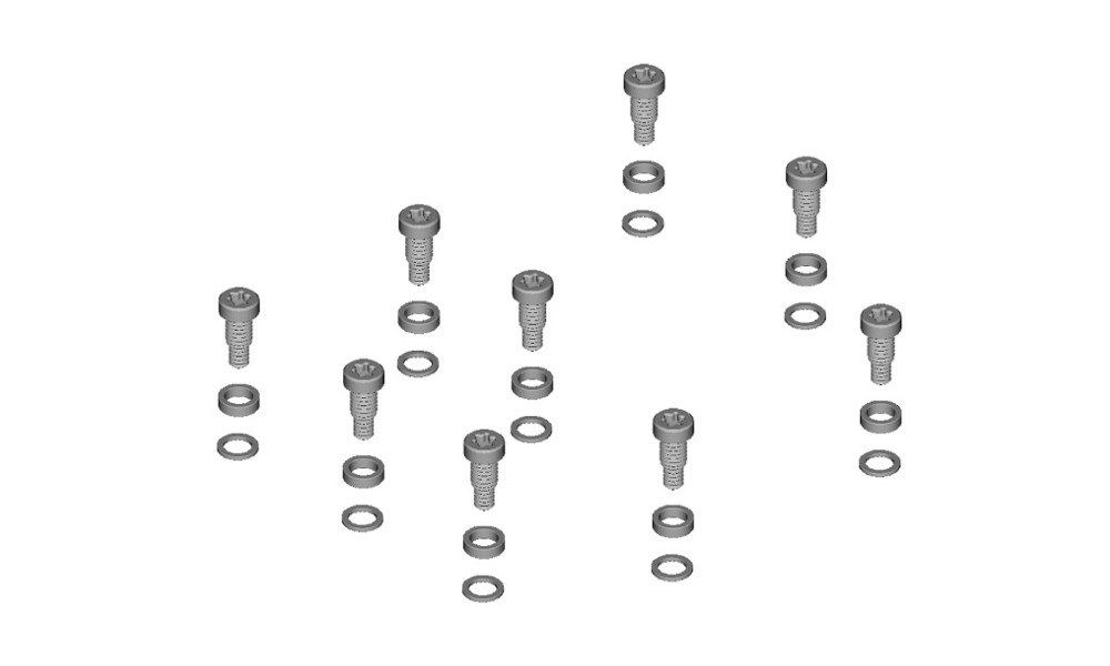 Pedāļa skrūves ar starplikām Shimano PD-GR500 (9 gab.) 