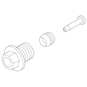 Disku bremžu šļūteņu montāžas detaļas Shimano SM-BH90 flange bolt, olive and connector insert for ST-R9120/R9170