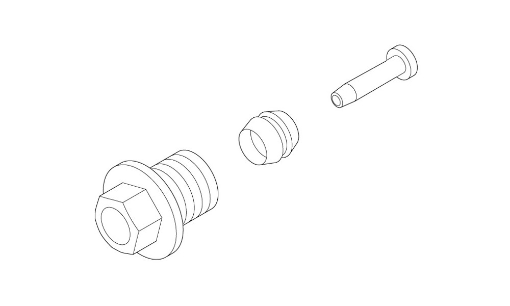 Disku bremžu šļūteņu montāžas detaļas Shimano SM-BH90 flange bolt, olive and connector insert for ST-R9120/R9170 