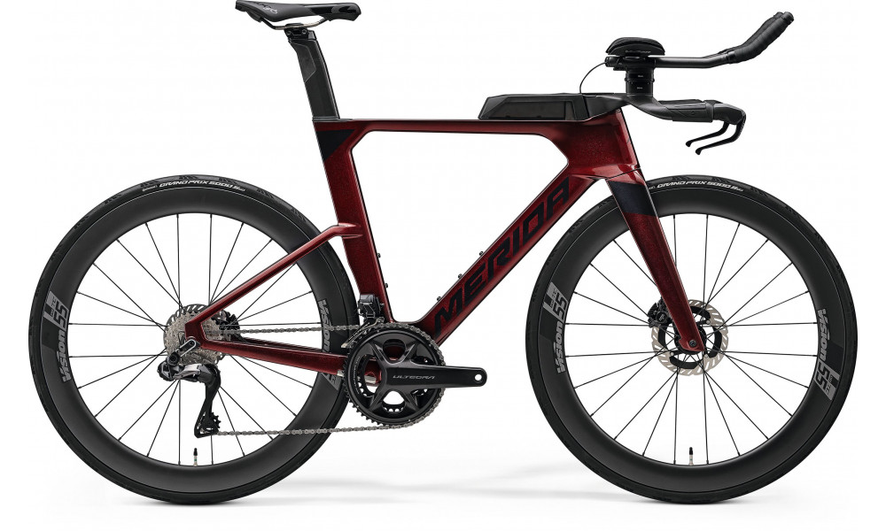 Velosipēds Merida Time Warp TRI Limited IV1-FRM burgundy red(black) 