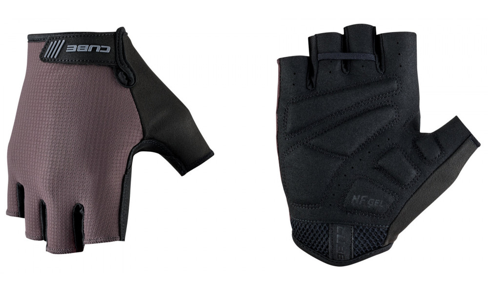 Gloves Cube NF Ergonomics Gel Short burgundy 