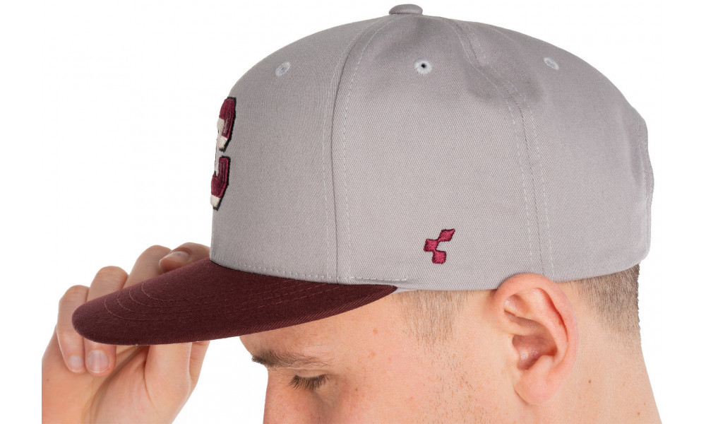 Cap Cube The Embossed grey'n'bordeaux - 3