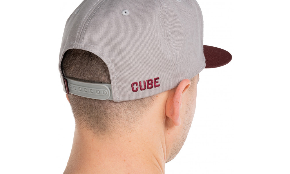 Cap Cube The Embossed grey'n'bordeaux - 4