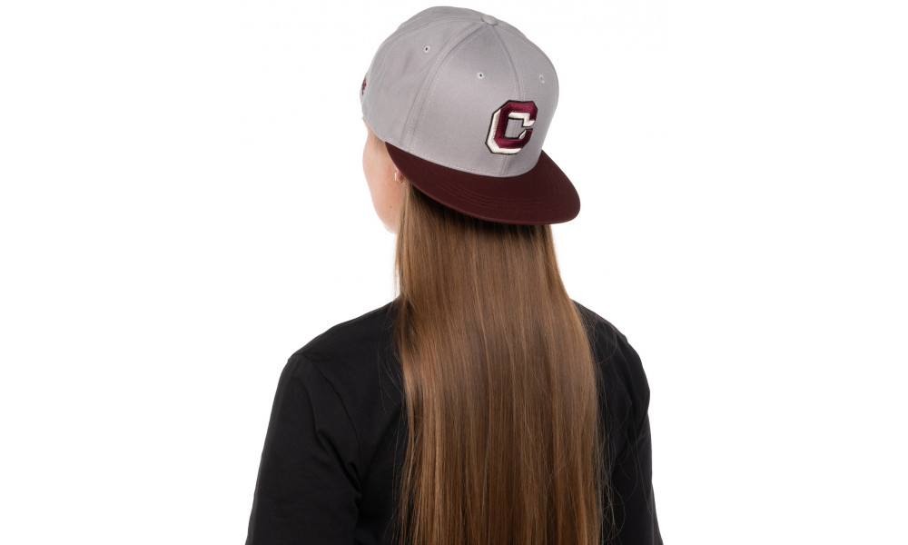 Cap Cube The Embossed grey'n'bordeaux - 6
