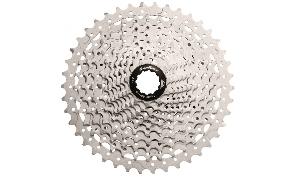 Aizmugurējais zobratu bloks SunRace CSMS3 10-speed metallic 