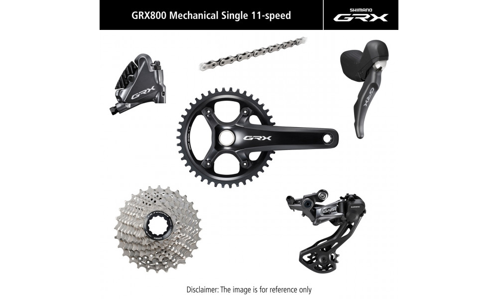 Grupas transmisijas daļu komplekts Shimano GRX 810 11-speed 172.5mm 40T 