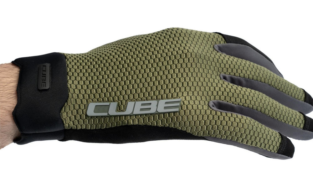 Velo cimdi Cube Gravity Long TM green'n'grey - 4