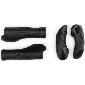 Stūres rokturi Natural Fit All Terrain Lock-on with bar ends black