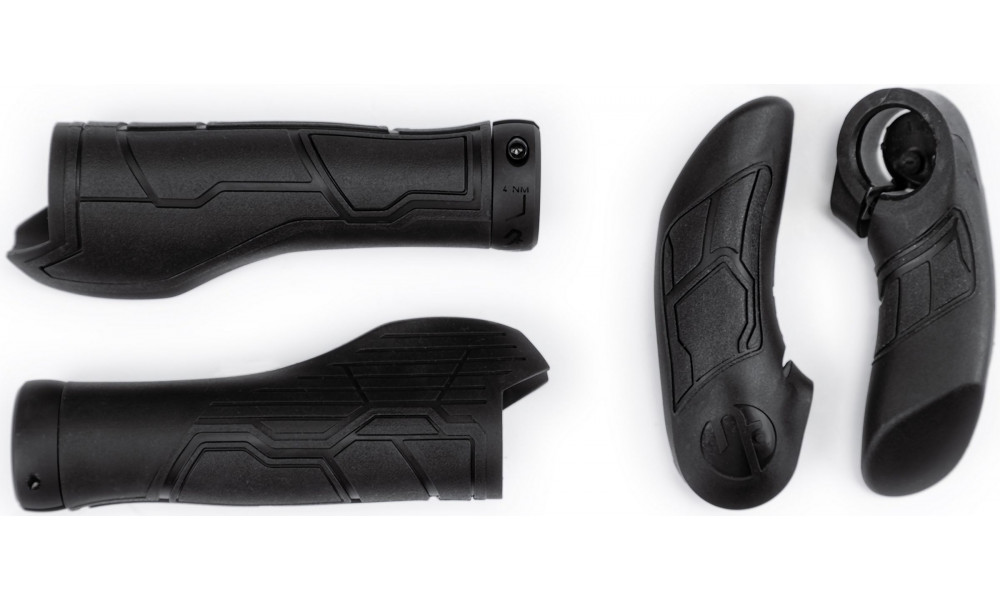 Stūres rokturi Natural Fit All Terrain Lock-on with bar ends black - 1