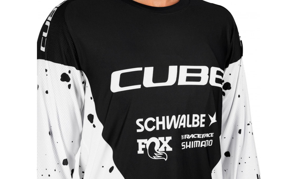 Velos krekls Cube X Factory Racing MTB L/S black'n'white - 6