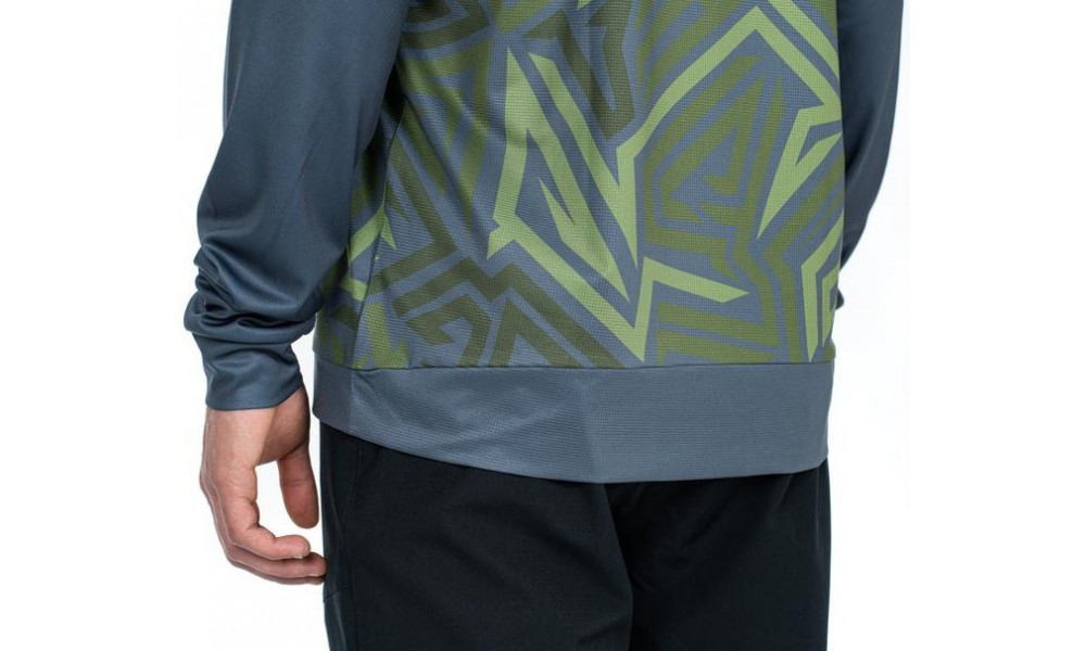 Cycling jersey Cube ATX Round Neck TM L/S olive'n'grey - 5