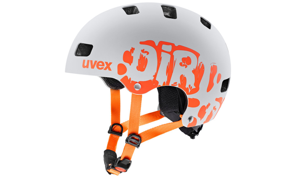 Velo ķivere Uvex Kid 3 dirtbike light gray-orange - 1
