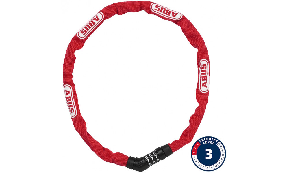 Atslēga Abus Steel-O-Chain 4804C/75 red 