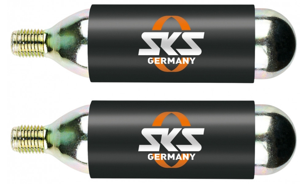 Saspiesta gaisa CO2 balons SKS for pump Airbuster (2x24g), threaded - 2