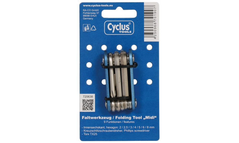 Instruments Cyclus Tools Midi 9in1 Multitool foldable (720638) - 3
