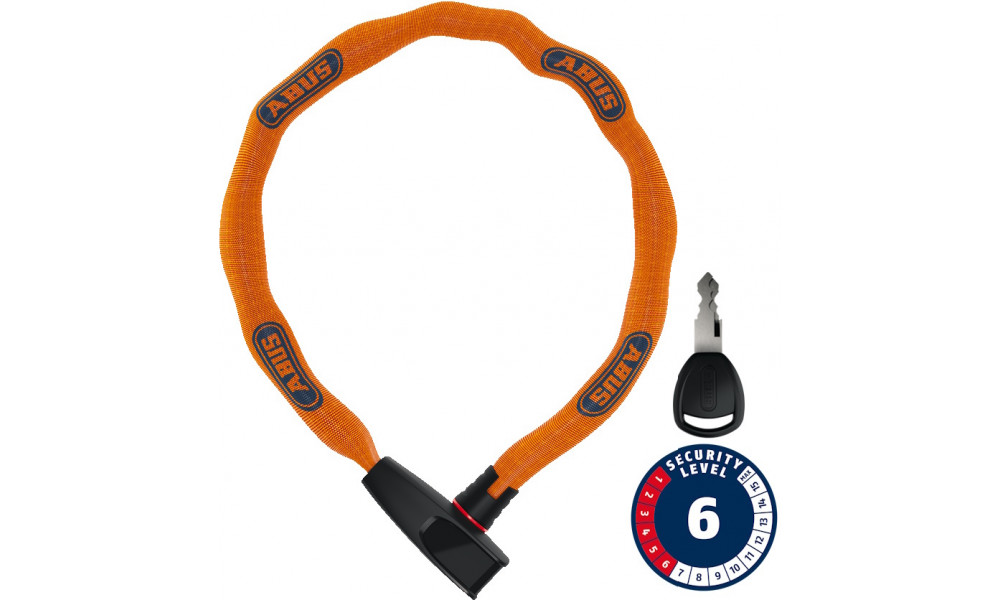 Atslēga Abus 6806K/85 NEON orange (square chain) 