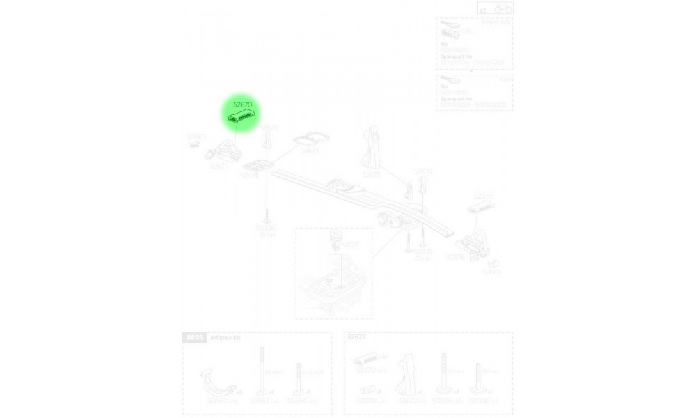 Siksnas gumija Thule for ProRide 598 - 2