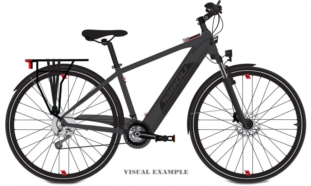 Elektro velosipēds Tabou Kinetic UP ECO anthracite-red 
