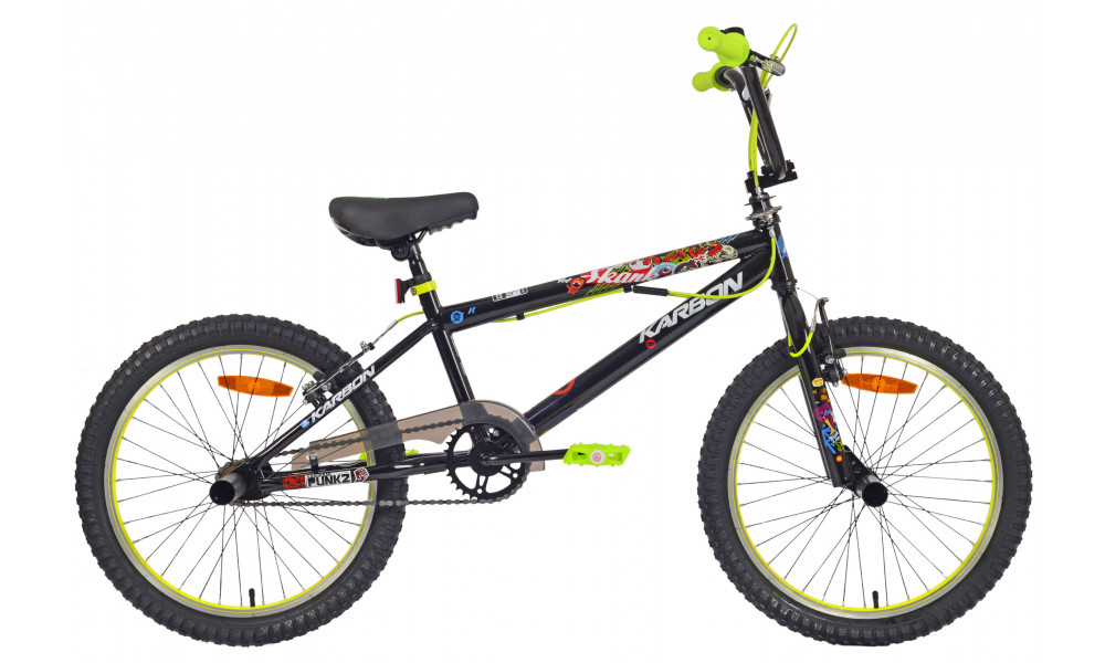 Velosipēds Karbon BMX 20 black-lime - 1