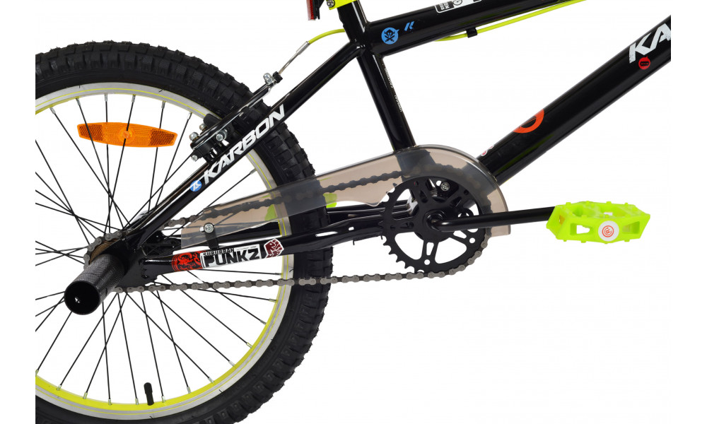 Velosipēds Karbon BMX 20 black-lime - 6