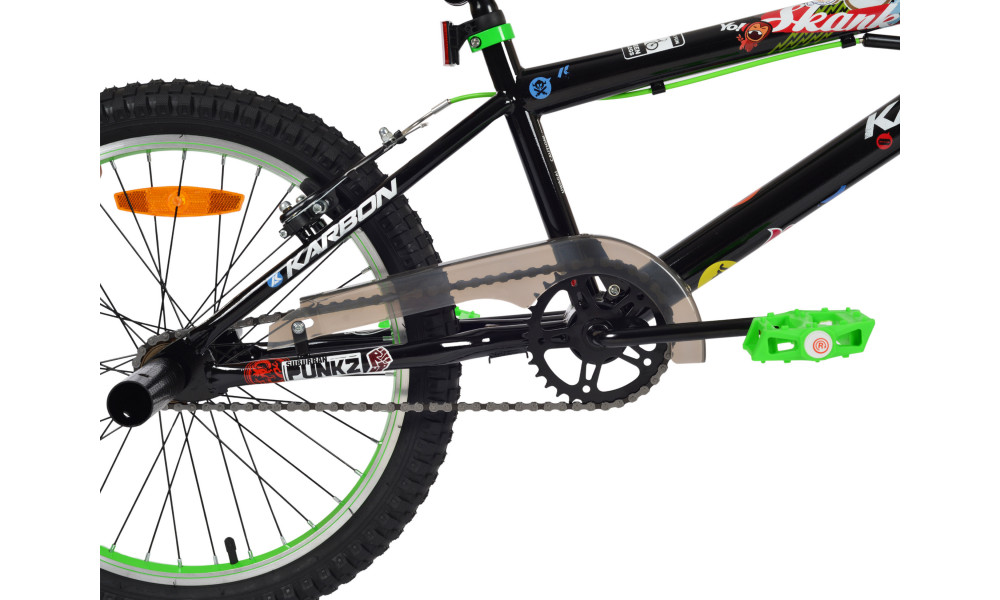 Velosipēds Karbon BMX 20 black-green - 2