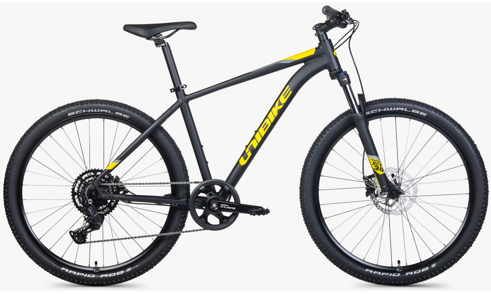 Velosipēds Unibike Shadow 27.5 2026 black-yellow - 1